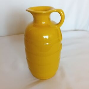 Vintage Frankoma Yellow Ceramic Pitcher Vase